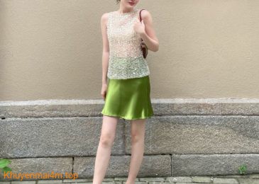 Lên style đẳng cấp cùng chân váy xanh cốm