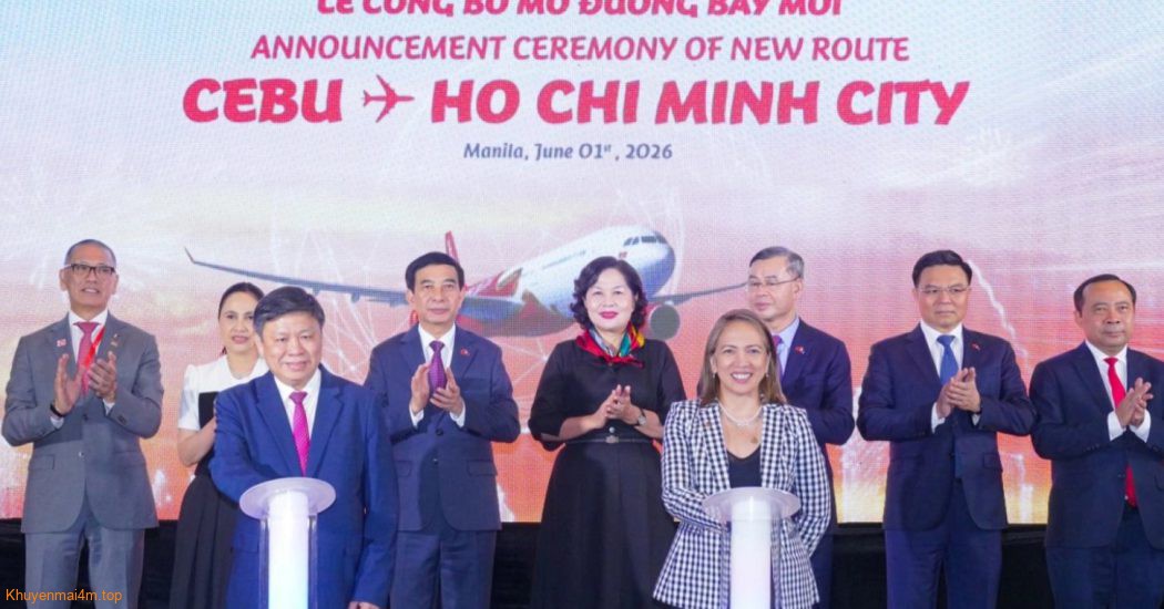 Vietjet mở đường bay thẳng TP HCM – Cebu